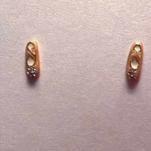 Petite Ballet Slipper Stud Earrings For Kids
